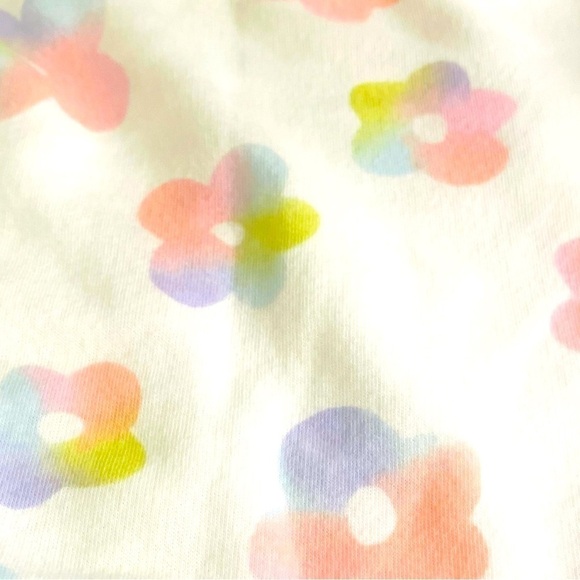 Jumping Beans top pullover white with watercolor flowers pattern Girl 12 Months - Picture 4 of 7